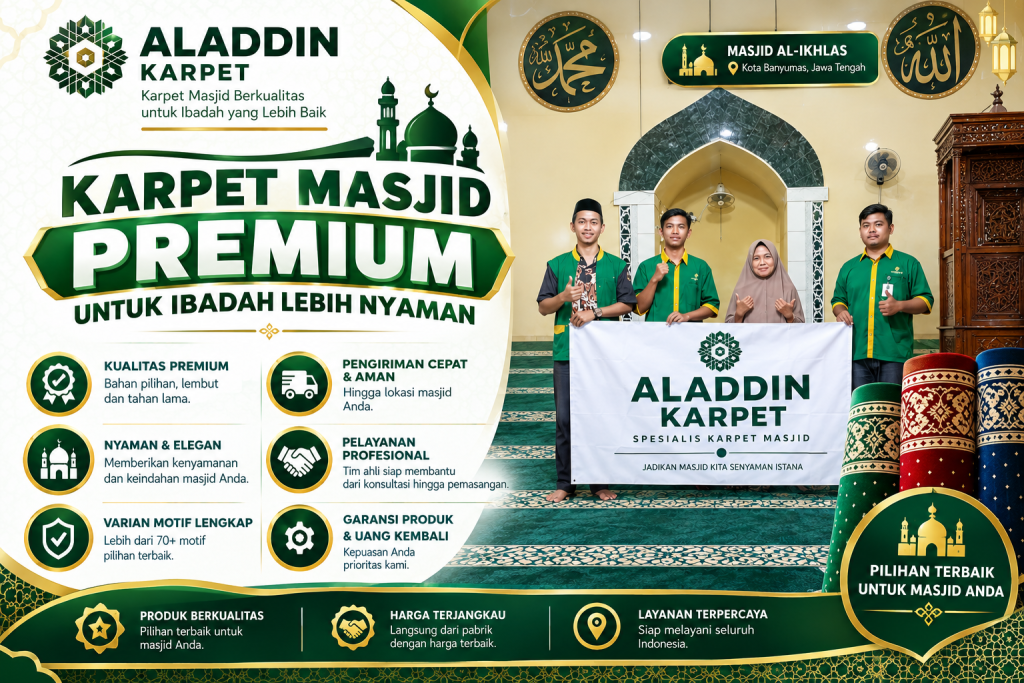 Karpet Sajadah Masjid Banjarnegara Untuk Ibadah Nyaman